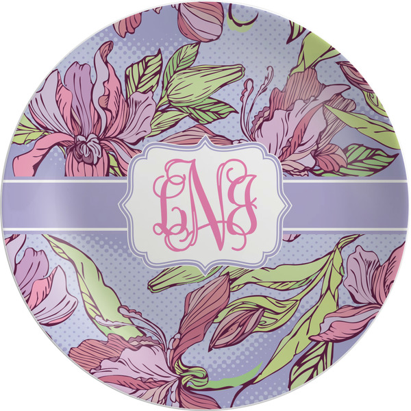 Custom Orchids Melamine Salad Plate - 8" (Personalized)