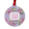Orchids Metal Ball Ornament - Front