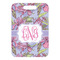 Orchids Metal Luggage Tag - Front Without Strap