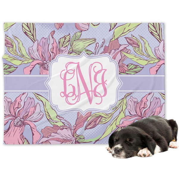 Custom Orchids Dog Blanket (Personalized)