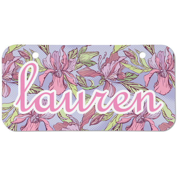 Custom Orchids Mini/Bicycle License Plate (2 Holes) (Personalized)