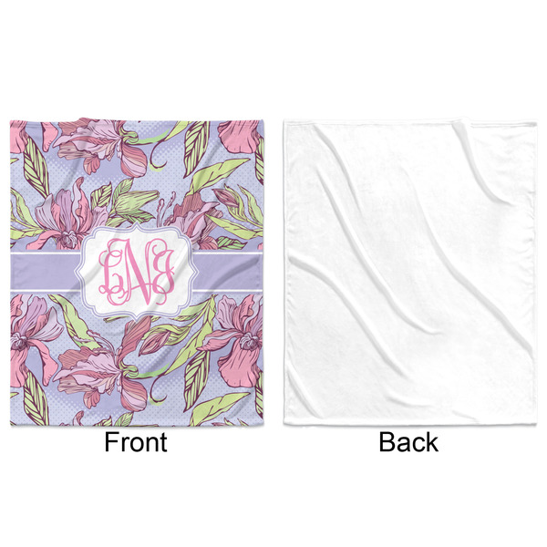 Orchids Minky Blanket - 50"x60" - Single Sided - Front & Back