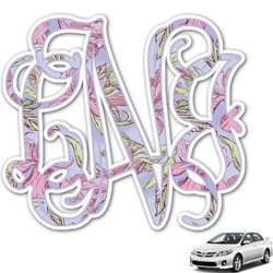 Orchids Monogram Car Decal (Personalized)