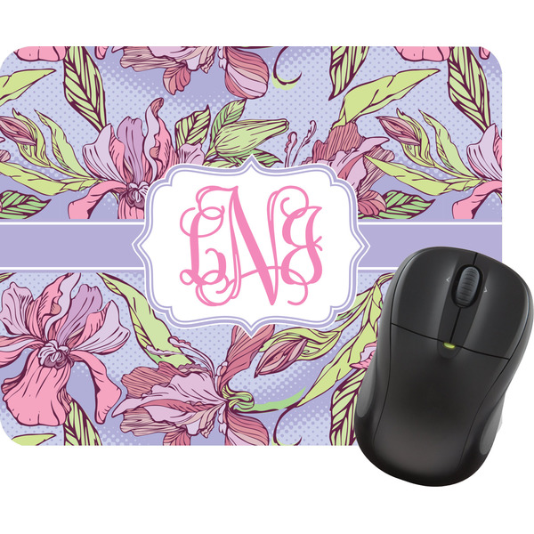 Custom Orchids Rectangular Mouse Pad (Personalized)