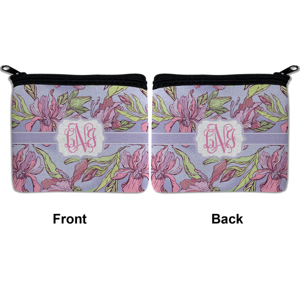 Orchids Neoprene Coin Purse - Front & Back (APPROVAL)