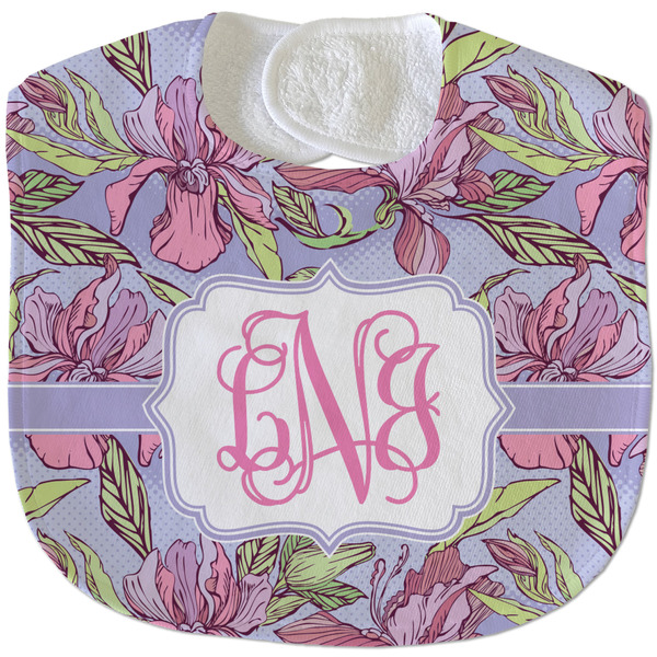 Orchids New Baby Bib - Closed and Folded