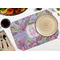 Orchids Octagon Placemat - Single front (LIFESTYLE) Flatlay