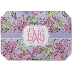Orchids Dining Table Mat - Octagon (Single-Sided) w/ Monogram