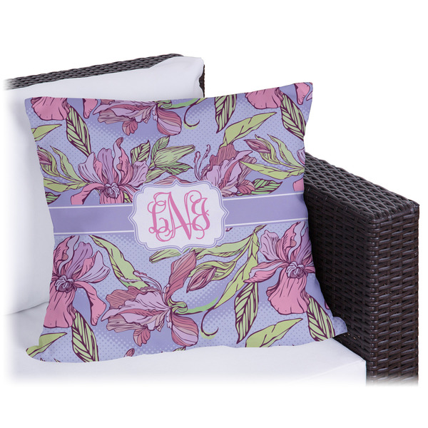 Custom Orchids Outdoor Pillow - 20" (Personalized)
