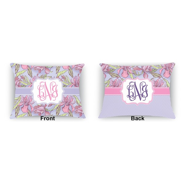 Orchids  Outdoor Rectangular Throw Pillow (Front and Back)