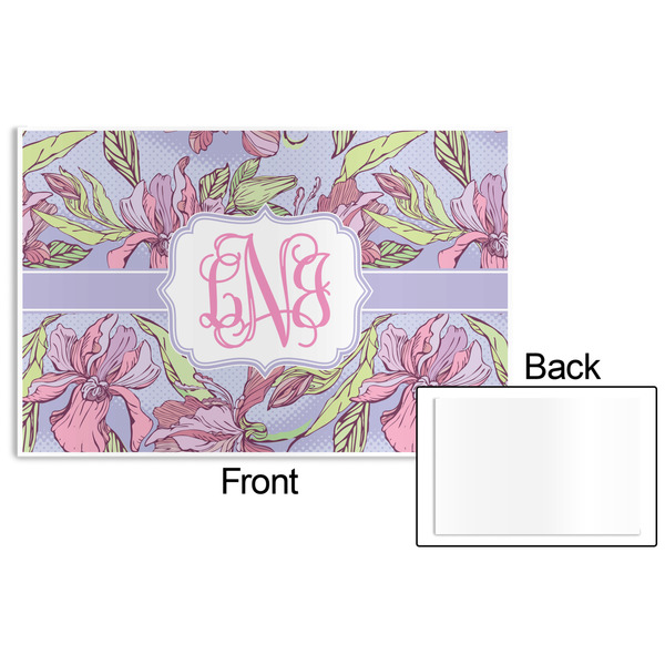 Orchids Disposable Paper Placemat - Front & Back