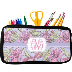 Orchids Neoprene Pencil Case - Small w/ Monogram