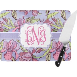 Orchids Rectangular Glass Cutting Board (Personalized)