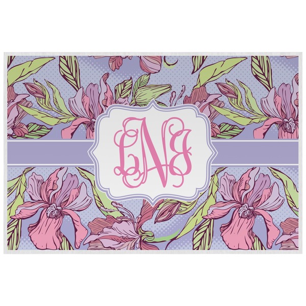 Custom Orchids Laminated Placemat w/ Monogram
