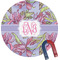 Orchids Personalized Round Fridge Magnet