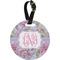Orchids Personalized Round Luggage Tag