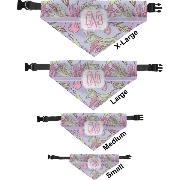 Orchids Pet Bandana Sizes