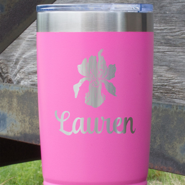Orchids Pink Polar Camel Tumbler - 20oz - Close Up