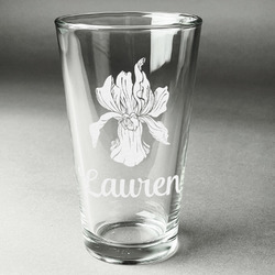Orchids Pint Glass - Engraved (Personalized)