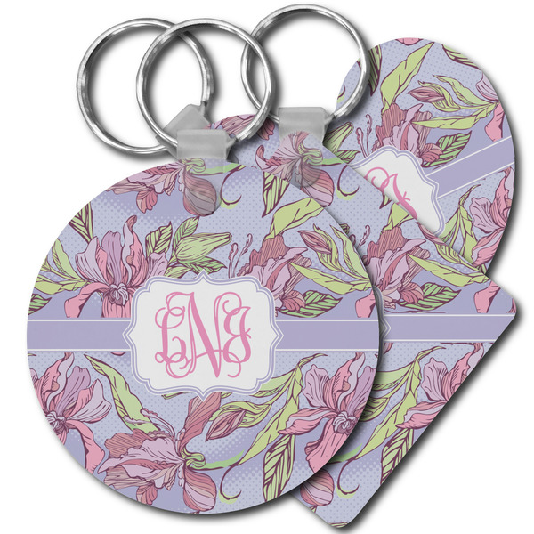 Custom Orchids Plastic Keychain (Personalized)