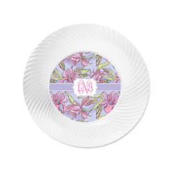 Orchids Plastic Party Appetizer & Dessert Plates - 6" (Personalized)