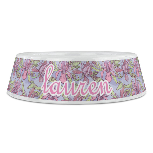 Orchids Plastic Pet Bowls - Large - FRONT