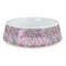 Orchids Plastic Dog Bowl - Large (Personalized)