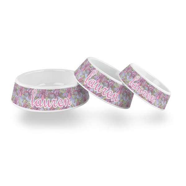 Orchids Plastic Pet Bowls - PARENT MAIN