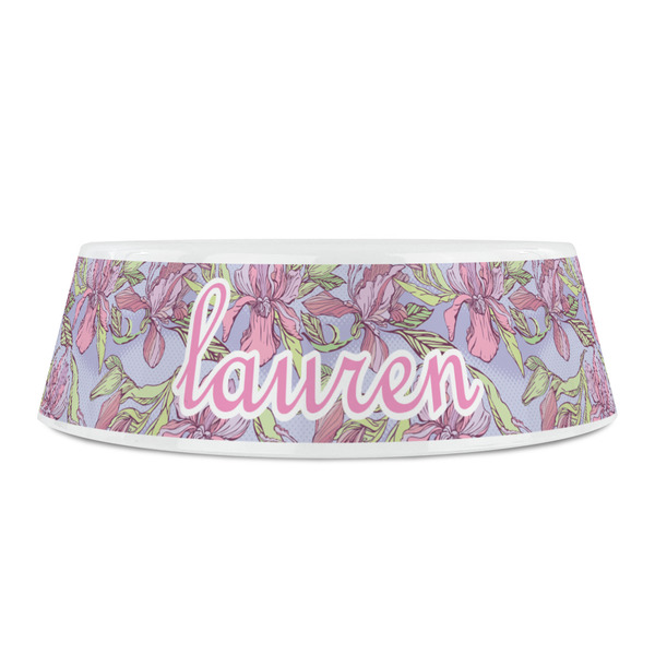 Orchids Plastic Pet Bowls - Small - FRONT