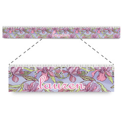 Orchids Plastic Ruler - 12" (Personalized)