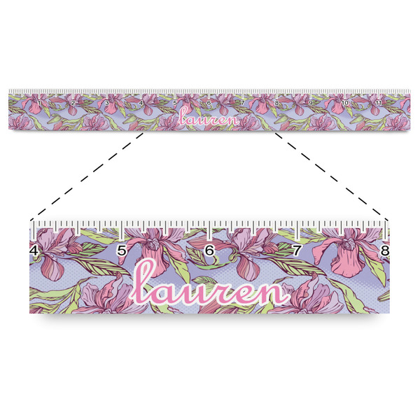 Custom Orchids Plastic Ruler - 12" (Personalized)