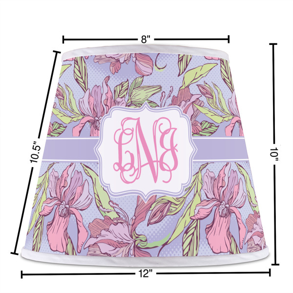 Orchids Poly Film Empire Lampshade - Dimensions