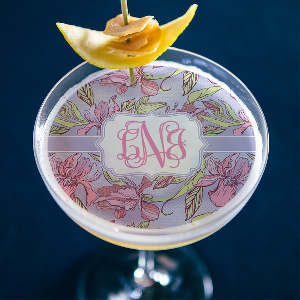 Orchids Printed Drink Topper - XLarge - In Context