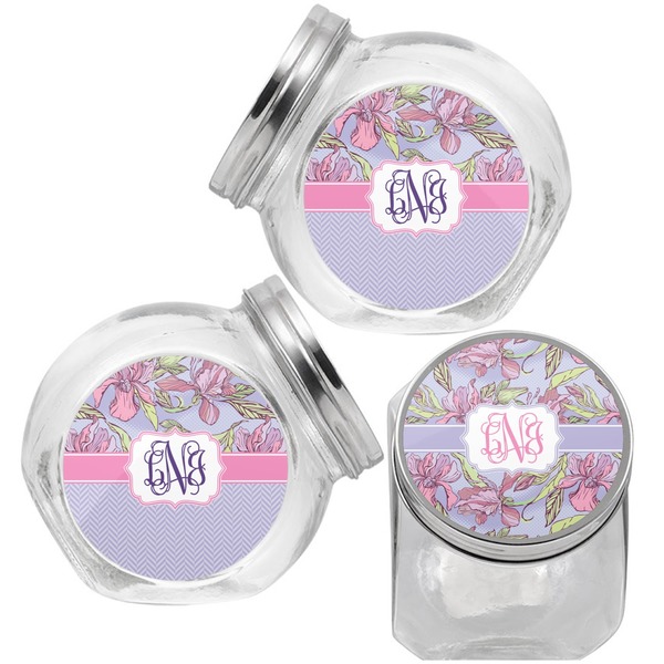 Orchids Puppy Treat Jar - Top Left Right