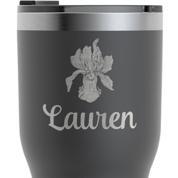 Orchids RTIC Tumbler - Black - Engraved Front & Back (Personalized)