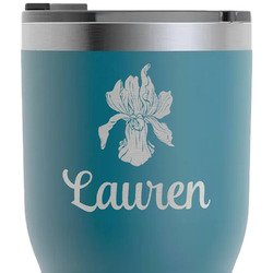 Orchids RTIC Tumbler - Dark Teal - Laser Engraved - Single-Sided (Personalized)