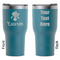 Orchids RTIC Tumbler - Dark Teal - Double Sided - Front & Back