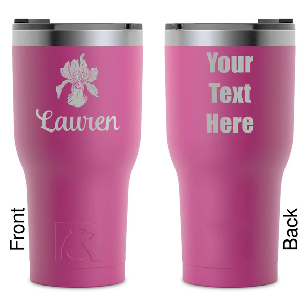 Custom Orchids RTIC Tumbler - Magenta - Laser Engraved - Double-Sided (Personalized)