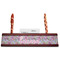 Orchids Red Mahogany Nameplates with Business Card Holder - Straight