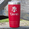 Orchids 20 oz Stainless Steel Tumbler - Red - Single Sided (Personalized)