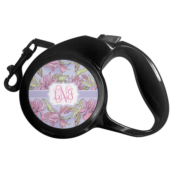 Custom Orchids Retractable Dog Leash - Large (Personalized)