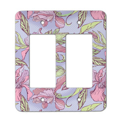 Orchids Rocker Style Light Switch Cover - Two Switch