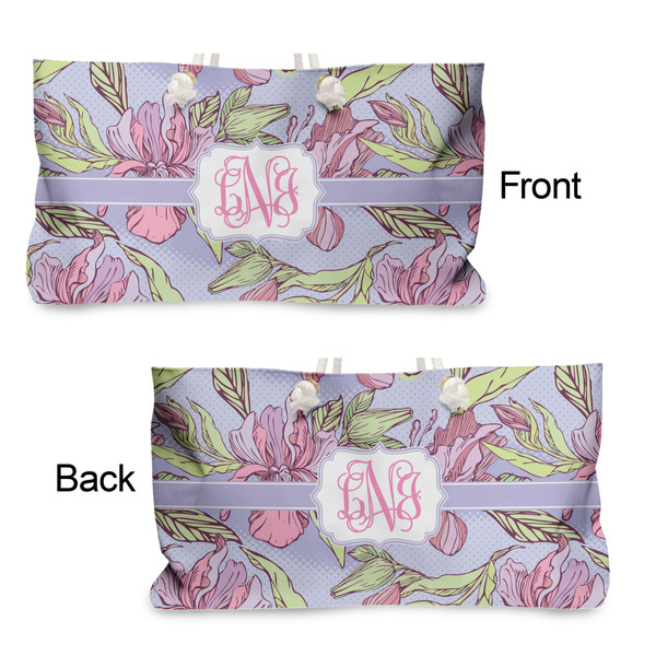 Orchids Large Rope Tote - From & Back View