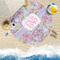 Orchids Round Beach Towel Lifestyle