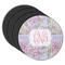 Orchids Round Coaster Rubber Back - Main