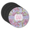 Orchids Round Rubber Backed Coasters - Set of 4 (Personalized)