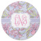 Orchids Round Coaster Rubber Back - Single