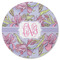 Orchids Round Rubber Backed Coaster (Personalized)