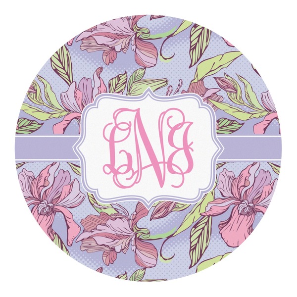 Custom Orchids Round Decal - Large (Personalized)