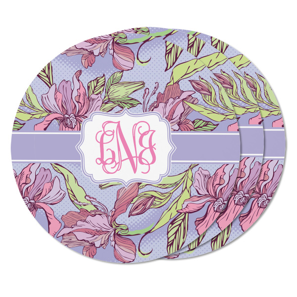 Orchids Round Fridge Magnet - THREE